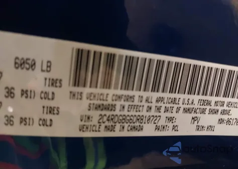 2013 Dodge Grand Caravan Se from USA, damaged, VIN 2C4RDGBG6DR810727